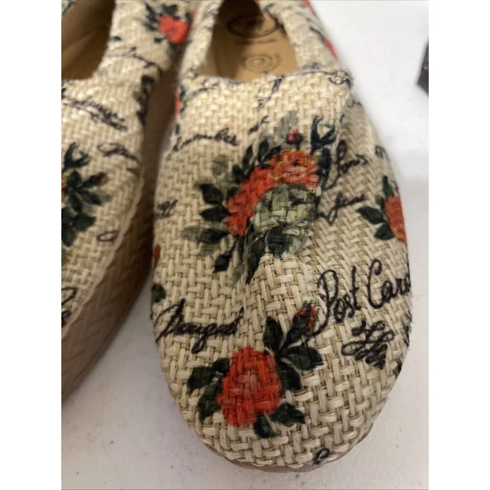 Michelle Mexico  MultiColor Fabric Espadrille Flats Women’s Size 9 New Floral